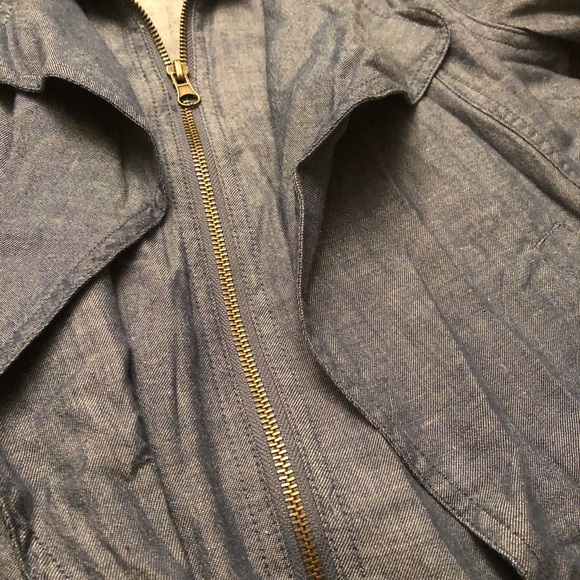 Faux Denim Layered Jacket - Picture 2 of 5